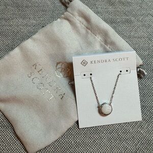 Kendra Scott Silver Necklace with custom Volleyball Crystal